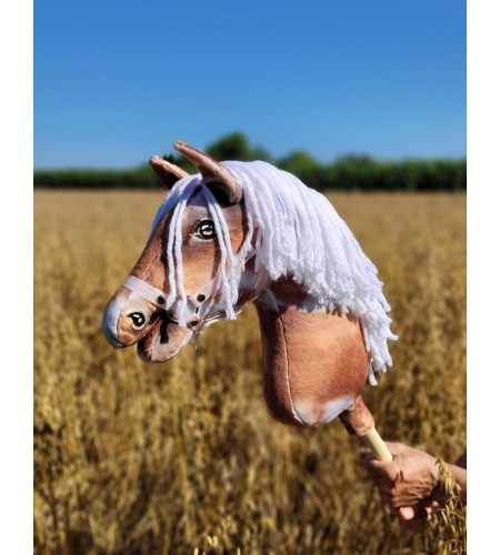 Keppihevonen - Hobby Horse A3 Tobiano Valkoinen Harja