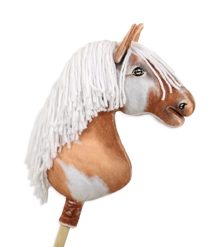 Keppihevonen - Hobby Horse A3 Tobiano Valkoinen Harja