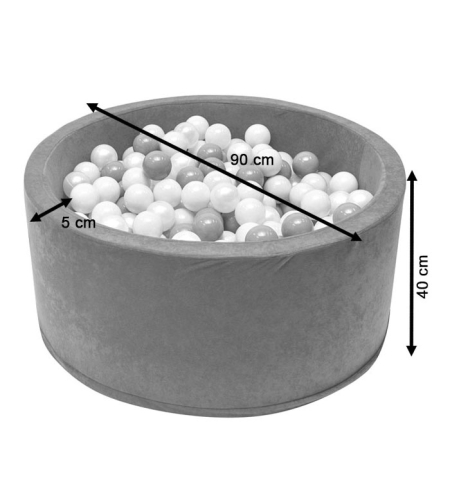 Pallomeri palloilla 7 cm tummanharmaa värikkäillä neliöillä