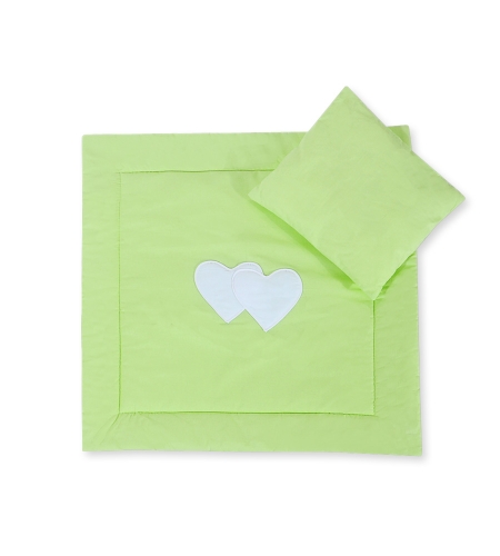 2-osainen petisetti vaunuihin - Hanging Hearts Vihreä