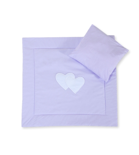 2-osainen petisetti vaunuihin - Hanging Hearts Violetti