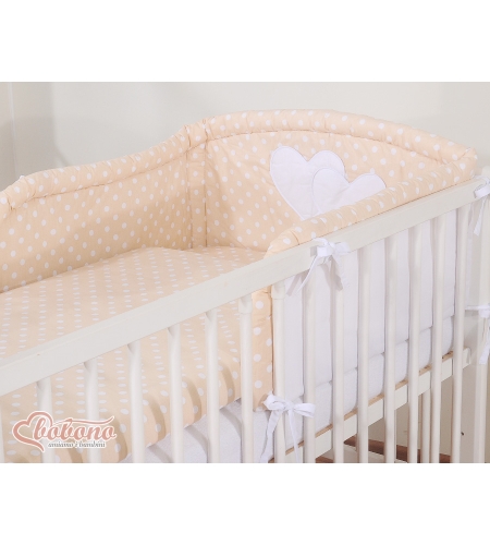 2-osainen pussilakanasetti Beige Valkoisilla Pilkuilla