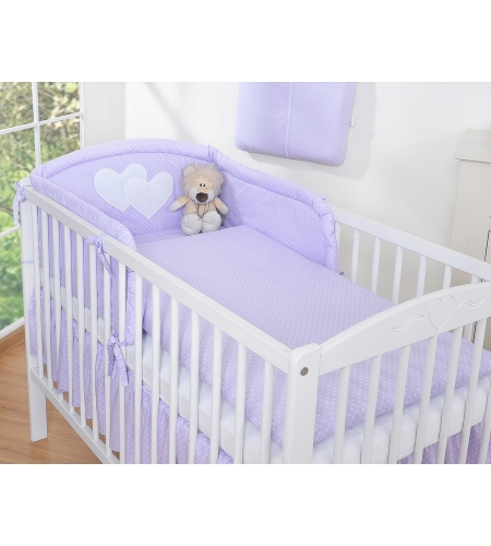 2-osainen pussilakanasetti Violetti Valkoisilla Pilkuilla