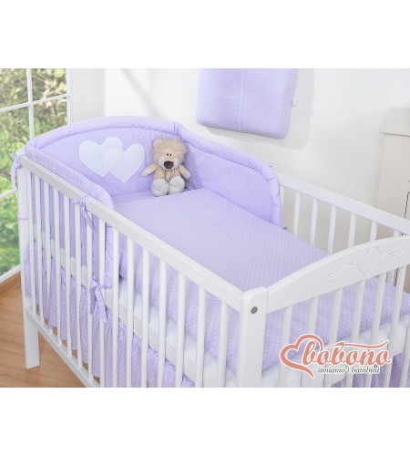 2-osainen pussilakanasetti Violetti Valkoisilla Pilkuilla