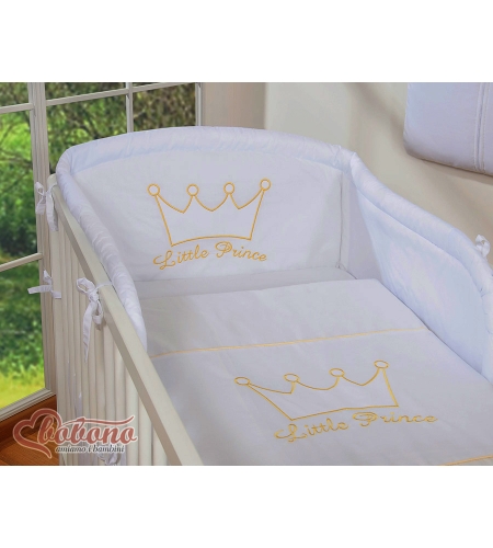 2-osainen vuodevaatesetti vauva  Little Prince/Princess Valkoinen