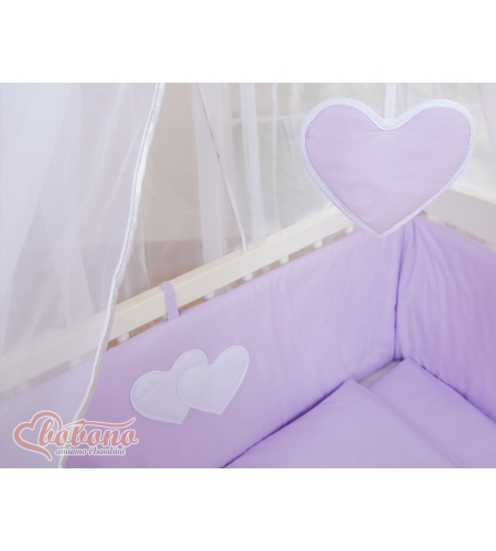 6-osainen vuodevaatesetti sivusänkyyn Violetti