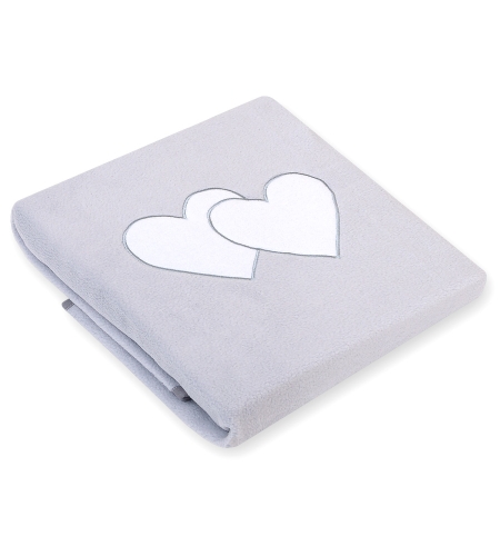 Fleece-viltti  - Hanging Hearts Harmaa