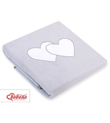 Fleece-viltti  - Hanging Hearts Harmaa