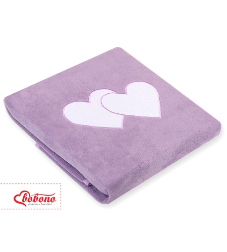 Fleece-viltti vauvalle - Hanging Hearts Violetti
