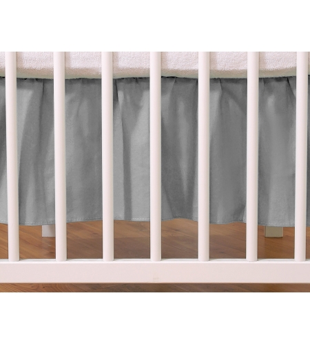 Koristeellinen röyhelöreunus vauvan sänkyyn 140x70cm - Leijuvat sydämet Antrasiitti