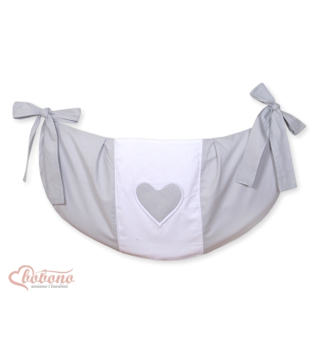 Lelupussukka pinnasänkyyn - Hanging Hearts Harmaa