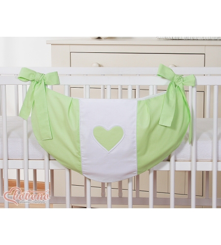 Lelupussukka pinnasänkyyn - Hanging Hearts Vihreä