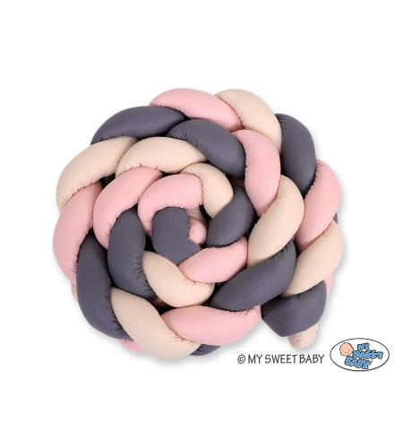 Letitetty reunapehmuste - Knot XXL Beige Antrasiitti Pastellinvaaleanpunainen