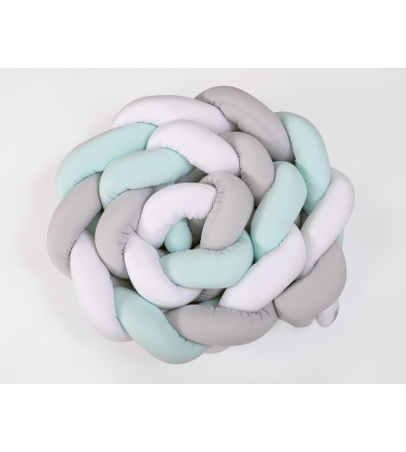 Letitetty reunapehmuste - Knot XXL Minttu Valkoinen Harmaa