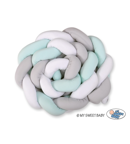 Letitetty reunapehmuste - Knot XXL Minttu Valkoinen Harmaa