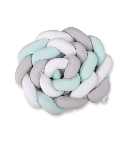 Letitetty reunapehmuste - Knot XXL Minttu Valkoinen Harmaa