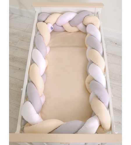 Letitetty reunapehmuste - Knot XXL Valkoinen Harmaa Beige