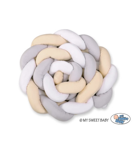 Letitetty reunapehmuste - Knot XXL Valkoinen Harmaa Beige
