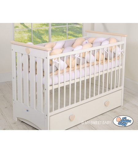 Letitetty reunapehmuste - Knot XXL Valkoinen Harmaa Beige