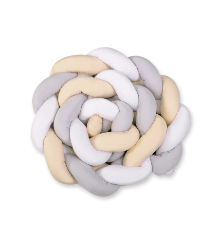 Letitetty reunapehmuste - Knot XXL Valkoinen Harmaa Beige