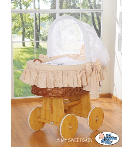 Liikuteltava kehto kuvulla Beige