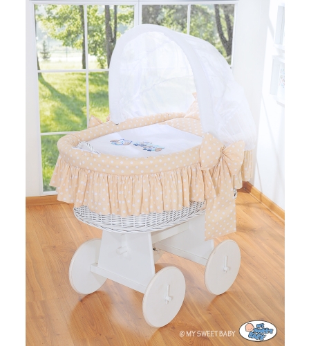 Liikuteltava kehto kuvulla Beige