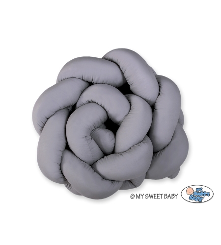 Pinnasängyn reunapehmuste - Knot 180cm Antrasiitti