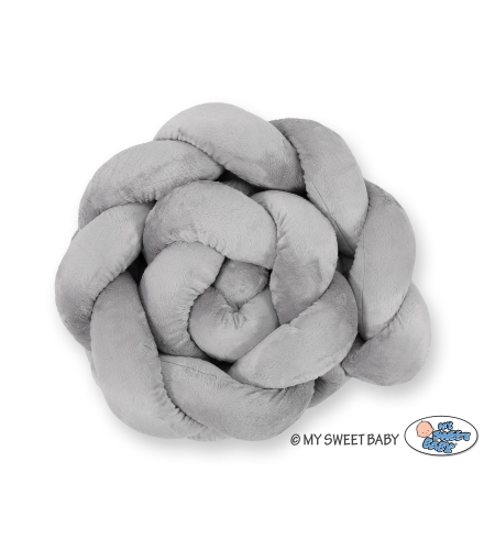 Pinnasängyn reunapehmuste - Knot 180cm Harmaa