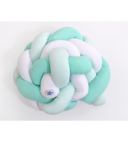 Pinnasängyn reunapehmuste - Knot 180cm Minttu Valkoinen
