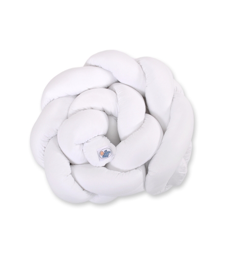 Pinnasängyn reunapehmuste - Knot 180cm Valkoinen Puuvilla