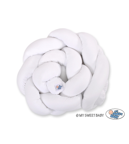 Pinnasängyn reunapehmuste - Knot 180cm Valkoinen Puuvilla