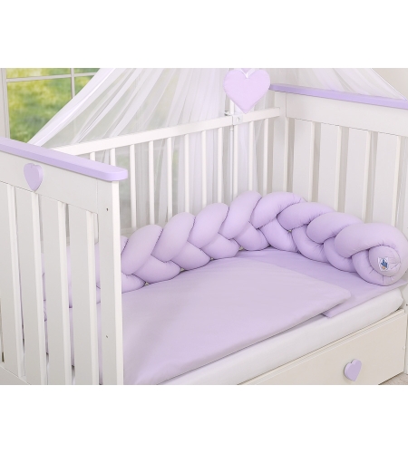Pinnasängyn reunapehmuste - Knot 180cm Violetti