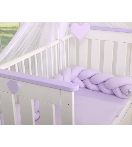 Pinnasängyn reunapehmuste - Knot 180cm Violetti