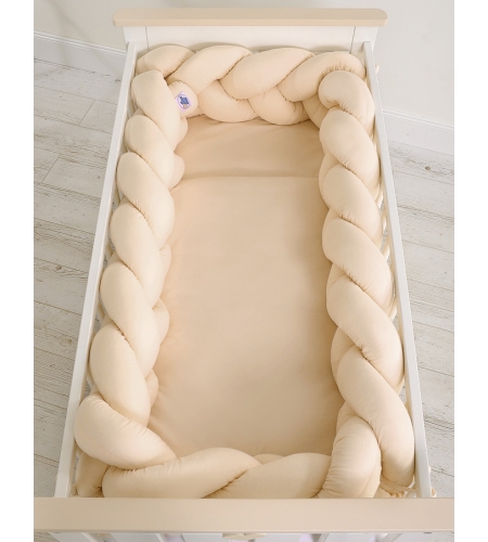 Pinnasängyn reunapehmuste - Knot XXL Beige