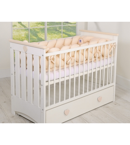 Pinnasängyn reunapehmuste - Knot XXL Beige