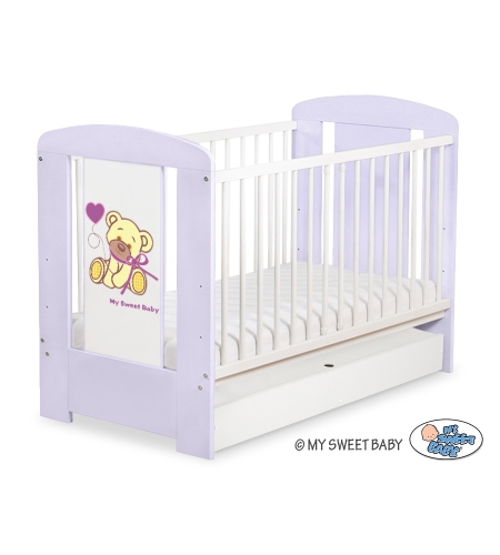 Pinnasänky 120x60cm Nalle + Säilytyslaatikko  STANDARD Violetti