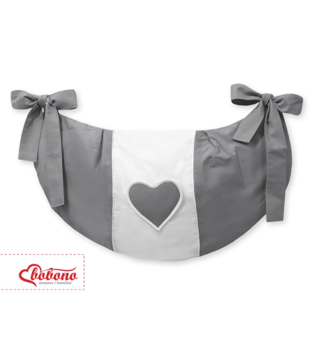 Pinnasänkyyn kiinnitettävä pussukka - Hanging Hearts Antrasiitti