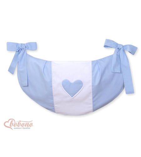 Pinnasänkyyn kiinnitettävä pussukka - Hanging Hearts Sininen