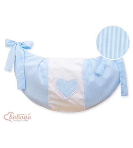 Pinnasänkyyn kiinnitettävä pussukka - Hanging Hearts Sininen Raidat