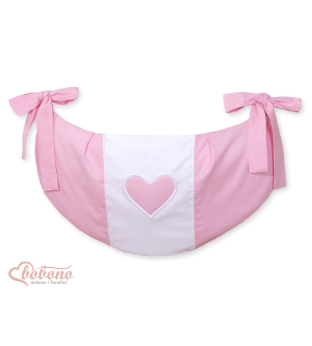Pinnasänkyyn kiinnitettävä pussukka - Hanging Hearts Vaaleanpunainen