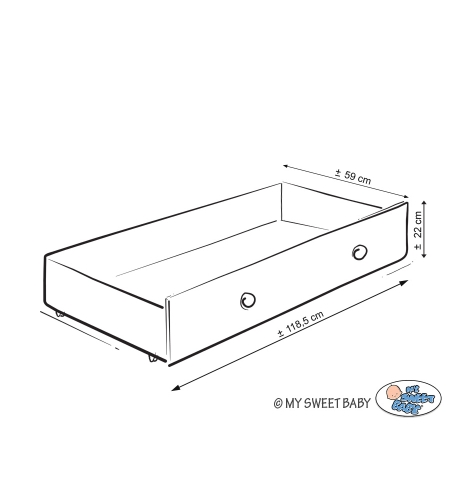 Pöllöt vauvan sänky 120x60cm Hullu susi  Säilytyslaatikko  MAXI