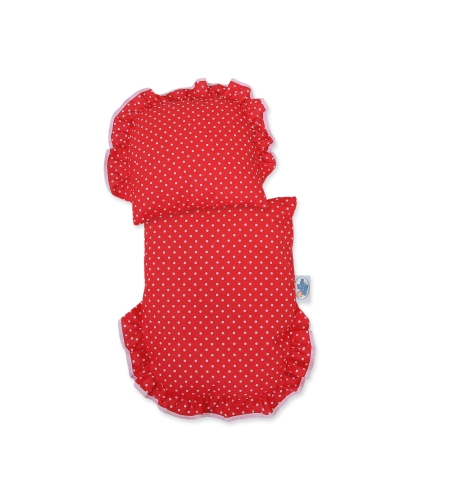 Punottu nuken vaunu Punainen