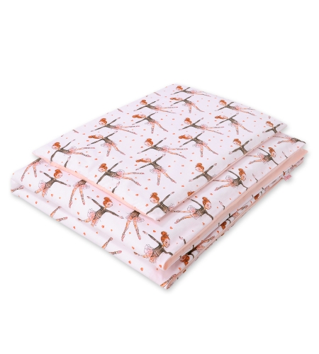Pussilakanasetti - 100x135 Mini - Vaaleanpunainen Ballerinat