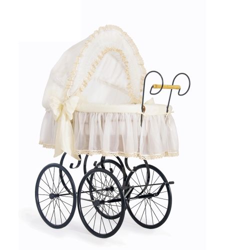 Retrotyylinen kehto pyörillä Norsunluu Elisa