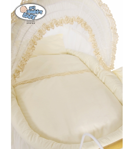 Retrotyylinen kehto pyörillä Norsunluu Elisa