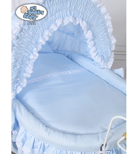 Retrotyylinen kehto pyörillä Sininen Victoria
