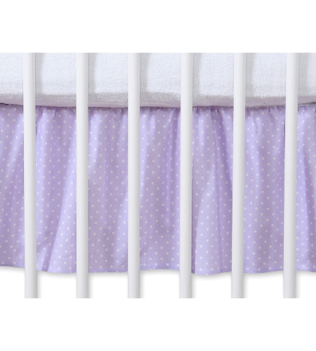 Röyhelöreuna pinnasänkyyn 120x60cm - Hanging Hearts Violetti