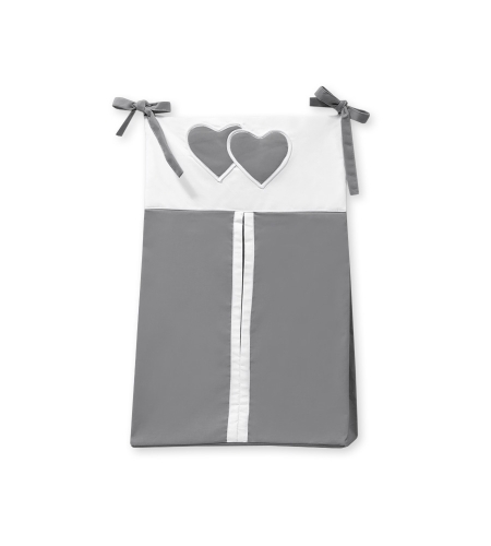Säilytyspussi vaipoille - Hanging Hearts  Antrasiitti