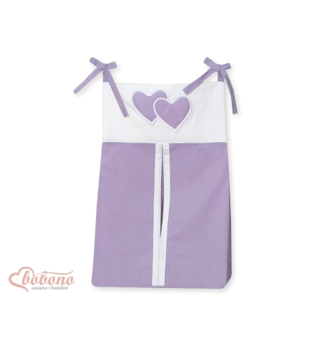 Säilytyspussi vaipoille - Hanging Hearts  Violetti