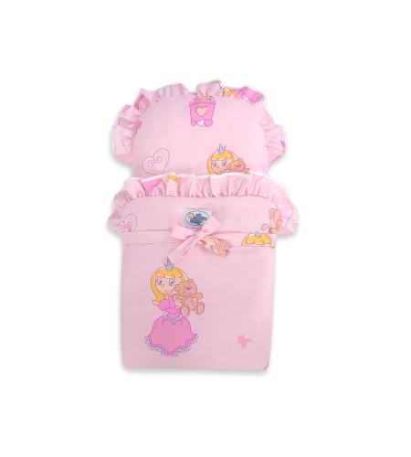 Tumma pinkki Puiset nuken vaunut (Valko-Tumma pinkki) Valkoinen